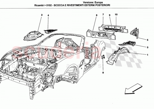 Part Diagram for Ferrari 84509700