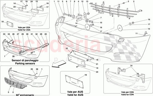 Part Diagram for Ferrari 81169000