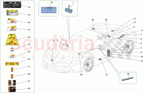 Part Diagram for Ferrari 180092