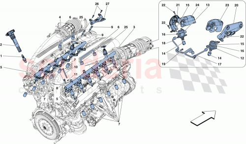 Part Diagram for Ferrari 311302