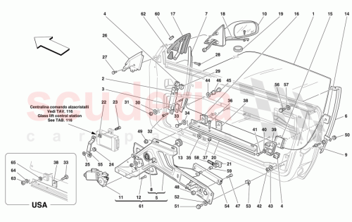 Part Diagram for Ferrari 64057100