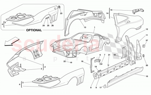 Part Diagram for Ferrari 64561500