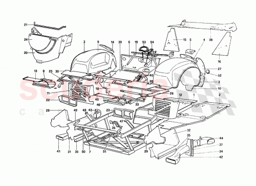 Part Diagram for Ferrari 61596300