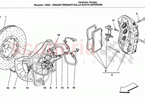 Part Diagram for Ferrari 70003110