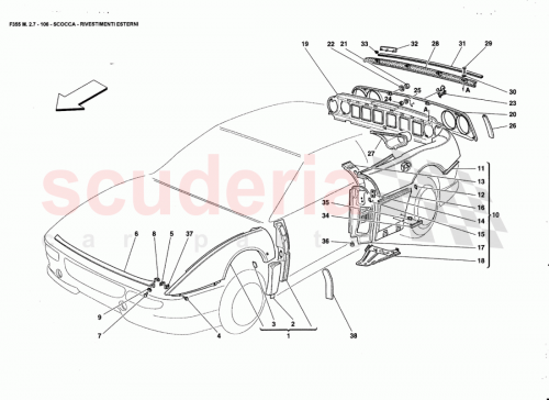 Part Diagram for Ferrari 64246800