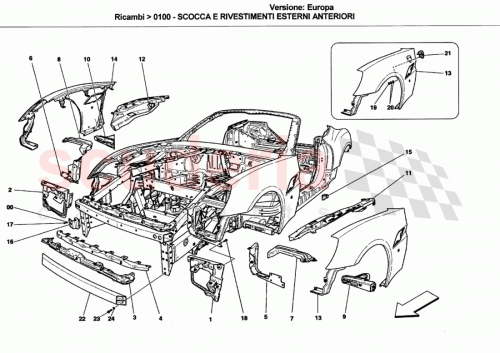 Part Diagram for Ferrari 69874811