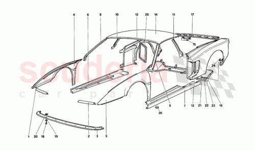 Part Diagram for Ferrari 61571400