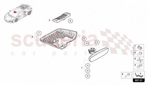 Part Diagram for Lamborghini 47B868987A