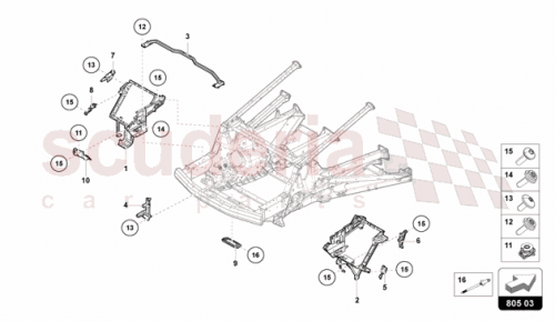 Part Diagram for Lamborghini 47B814157A