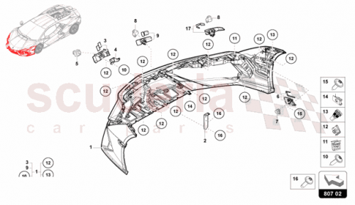 Part Diagram for Lamborghini 47B807429CGRU