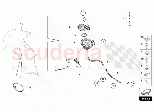 Part Diagram for Lamborghini 4T7809905B