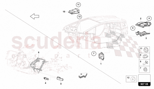 Part Diagram for Lamborghini 4M0907273C
