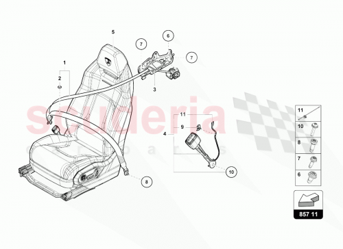 Part Diagram for Lamborghini 4ML857805ARL8