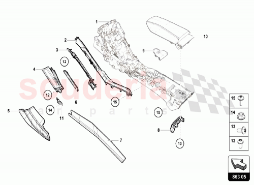 Part Diagram for Lamborghini 4T0857718E