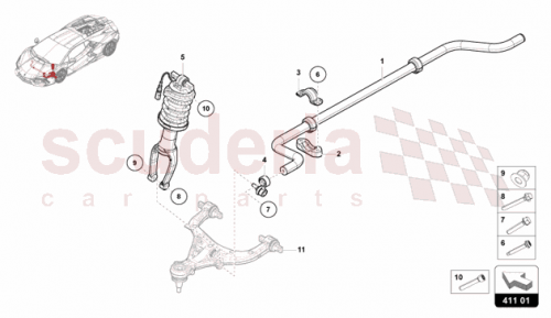 Part Diagram for Lamborghini 47B412019G