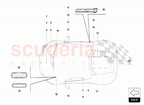Part Diagram for Lamborghini 8D0000289
