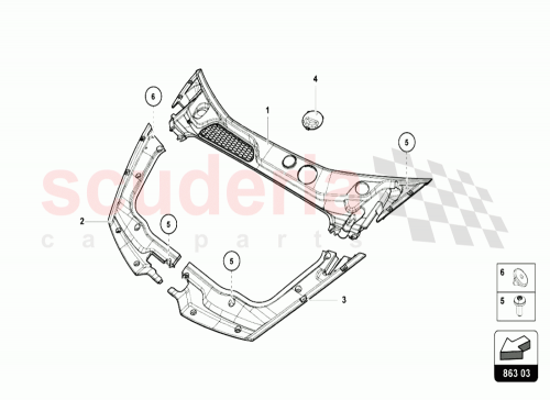 Part Diagram for Lamborghini 4T2819426E