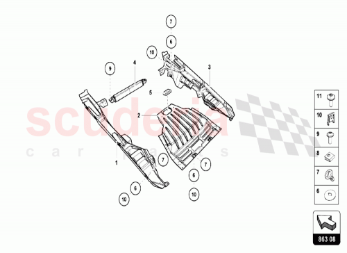 Part Diagram for Lamborghini 4T0863082G