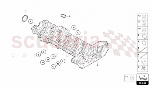 Part Diagram for Lamborghini 07M103181A