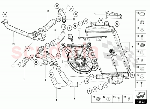 Part Diagram for Lamborghini 470121113A