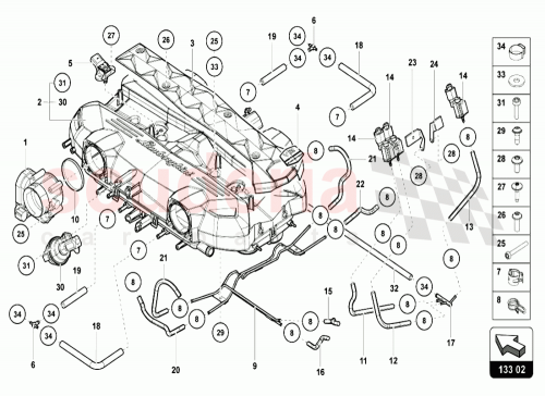 Part Diagram for Lamborghini N10721401