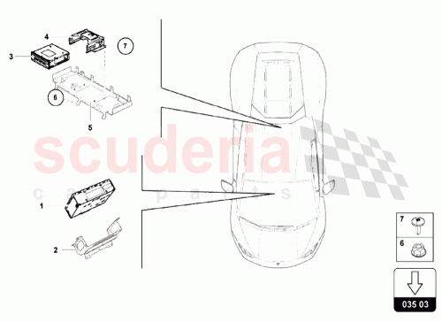Part Diagram for Lamborghini 4T0035205A