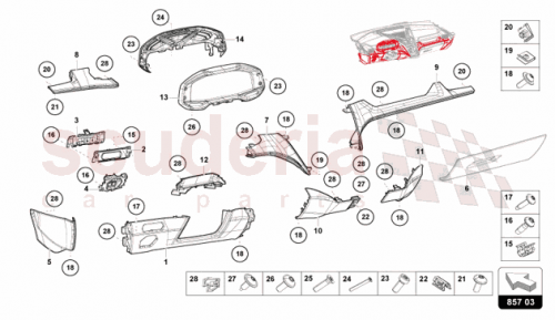 Part Diagram for Lamborghini 47A858927C
