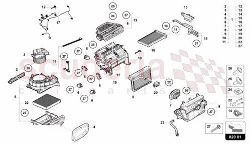 Part Diagram for Lamborghini 47B820738