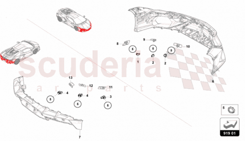 Part Diagram for Lamborghini 5Q1919297BB98