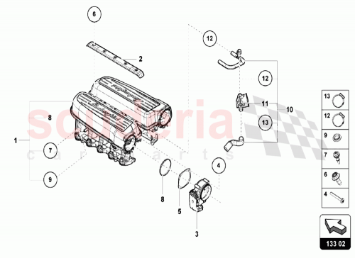 Part Diagram for Lamborghini 07L133588B