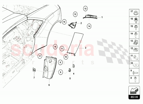 Part Diagram for Lamborghini 4T0827993A