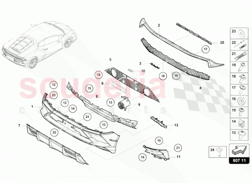 Part Diagram for Lamborghini 4T0807527E