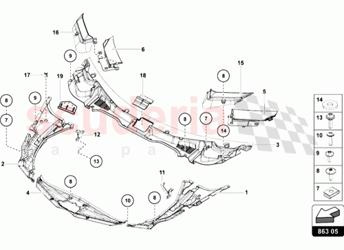 Part Diagram for Lamborghini 470857110C