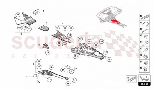 Part Diagram for Lamborghini 47B858838A