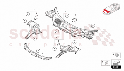 Part Diagram for Lamborghini 47B823157