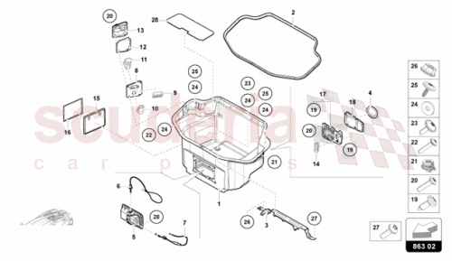 Part Diagram for Lamborghini 47A863497