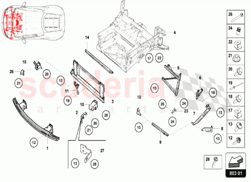 Part Diagram for Lamborghini 4T0805256D