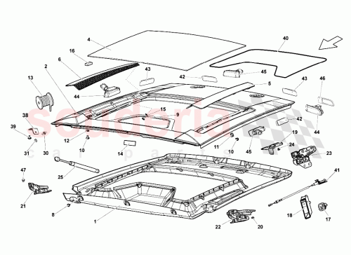 Part Diagram for Lamborghini 408827631A