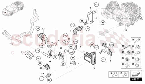 Part Diagram for Lamborghini 47B819268A