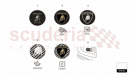 Part Diagram for Lamborghini 0R1400107