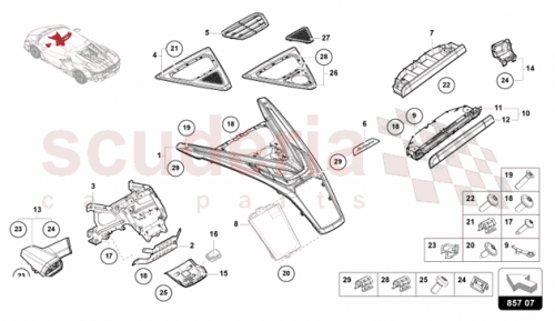 Part Diagram for Lamborghini 47C857763A