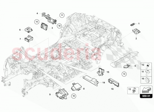 Part Diagram for Lamborghini 4M0907114A