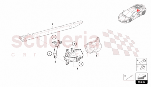 Part Diagram for Lamborghini 47B854966A