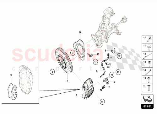 Part Diagram for Lamborghini 4S0615302A