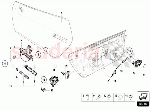 Part Diagram for Lamborghini 4T0837294