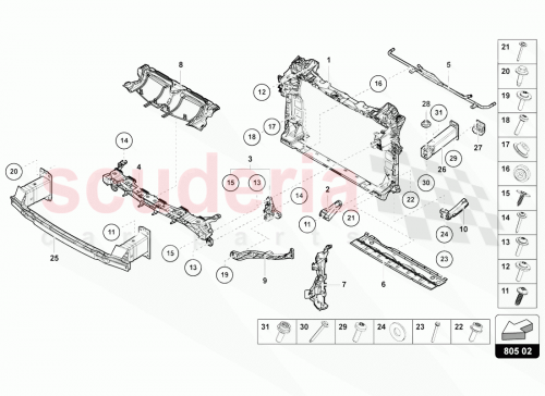 Part Diagram for Lamborghini 4ML805594