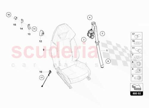 Part Diagram for Lamborghini 4T1857705D10G