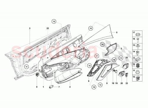 Part Diagram for Lamborghini 470867165B