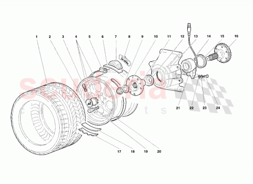 Part Diagram for Lamborghini 0052001025