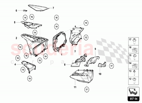 Part Diagram for Lamborghini 4T0857059A